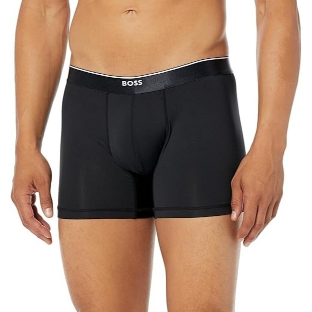 NEW BOSS Men's 3-Pack EVOLUTION Boxer Briefs - BLACK- Size S/100%AUTHENTIC - Picture 2 of 3